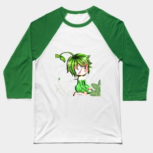 Cute Green Girl Baseball T-Shirt